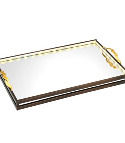 Δίσκος γάμου σκουριά με led & καθρέπτη ΚΔ1090