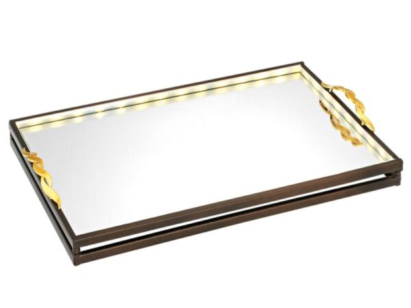 Δίσκος γάμου σκουριά με led & καθρέπτη ΚΔ1090