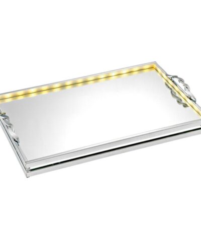 Δίσκος γάμου ασημί με led & καθρέπτη ΚΔ1091