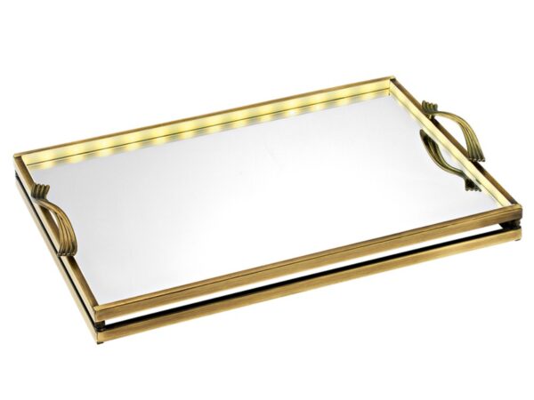 Δίσκος γάμου οξυδέ με led & καθρέπτη ΚΔ1092