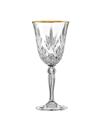 Κρυστάλλινο ποτήρι κρασιού Melodia Gold ΚΠ780