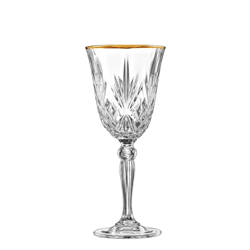 Κρυστάλλινο ποτήρι κρασιού Melodia Gold ΚΠ780