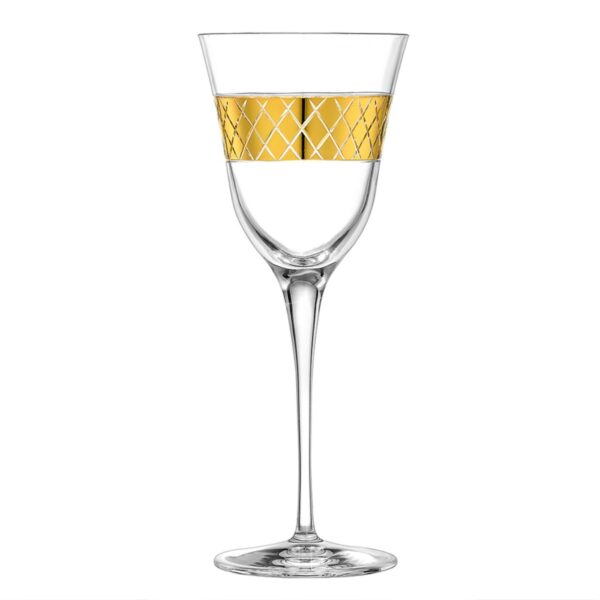 Κρυστάλλινο ποτήρι κρασιού Julia Lisuo Arabesco Gold ΚΠ573