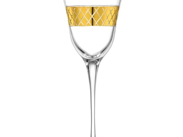 Κρυστάλλινο ποτήρι κρασιού Julia Lisuo Arabesco Gold ΚΠ573