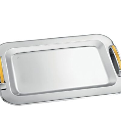 Δίσκος γάμου ασημί-χρυσό inox ΚΔ2104