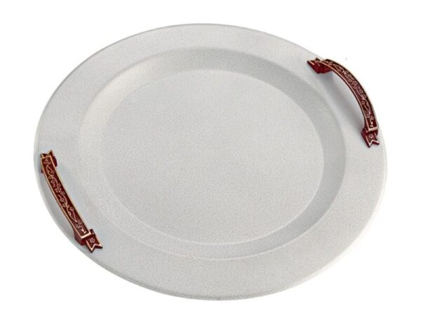 Δίσκος γάμου λευκό-μπρονζέ inox ΚΔ2108