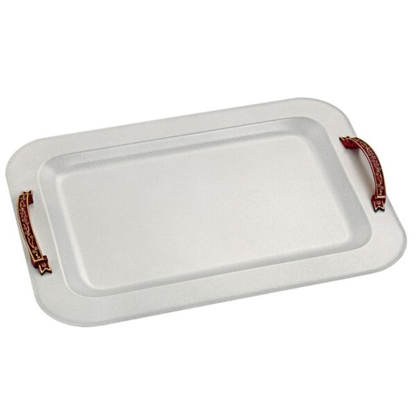 Δίσκος γάμου λευκό-μπρονζέ inox ΚΔ2109