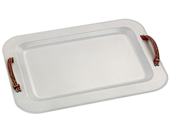 Δίσκος γάμου λευκό-μπρονζέ inox ΚΔ2109