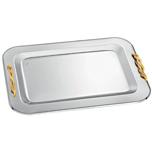 Δίσκος γάμου ασημί-χρυσό inox ΚΔ2111