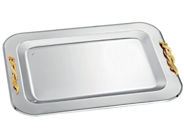 Δίσκος γάμου ασημί-χρυσό inox ΚΔ2111