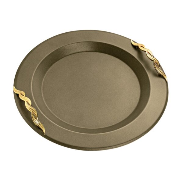 Δίσκος γάμου λαδί-χρυσό inox ΚΔ2122