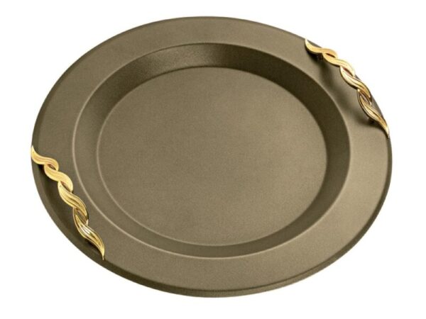 Δίσκος γάμου λαδί-χρυσό inox ΚΔ2122
