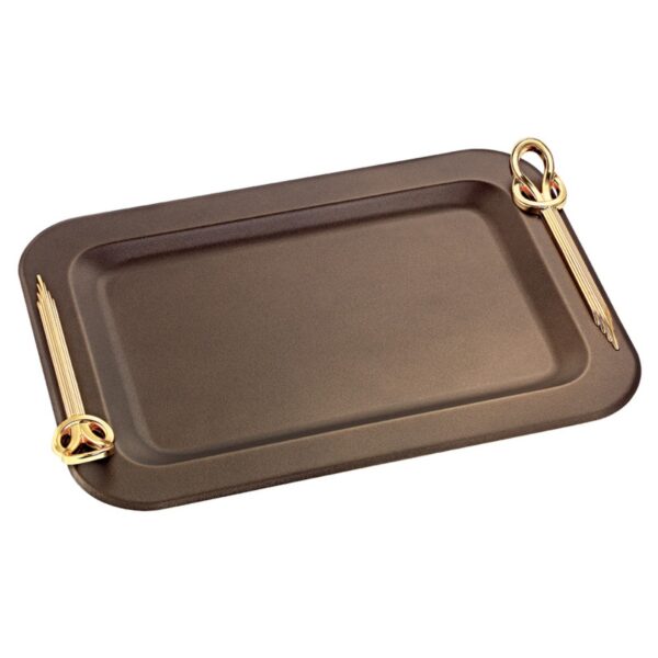 Δίσκος γάμου καφέ-χρυσό inox ΚΔ2126