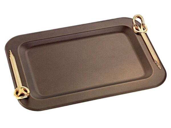 Δίσκος γάμου καφέ-χρυσό inox ΚΔ2126