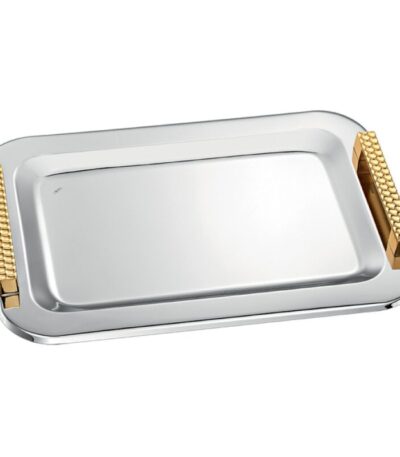 Δίσκος γάμου ασημί-χρυσό inox ΚΔ2134