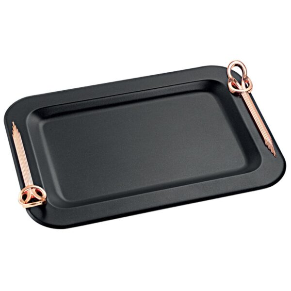 Δίσκος γάμου μαύρο-ροζ χρυσό inox ΚΔ2143