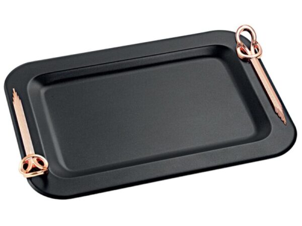 Δίσκος γάμου μαύρο-ροζ χρυσό inox ΚΔ2143