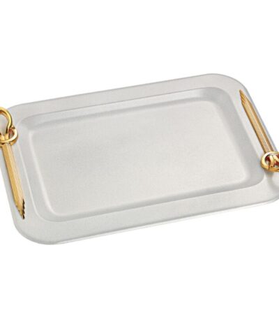 Δίσκος γάμου λευκό-χρυσό inox ΚΔ2145