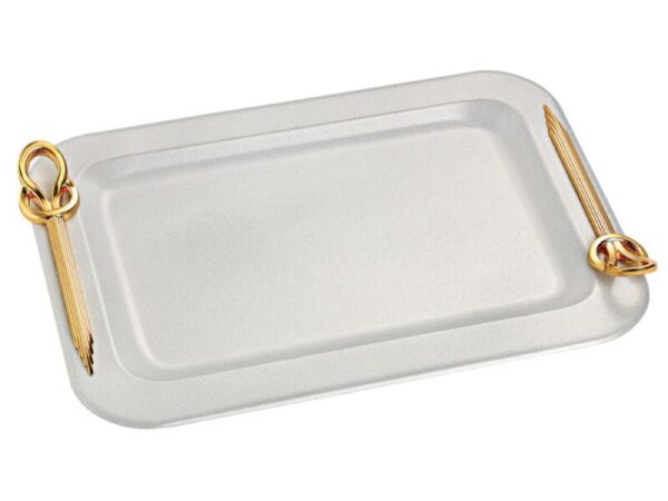 Δίσκος γάμου λευκό-χρυσό inox ΚΔ2145