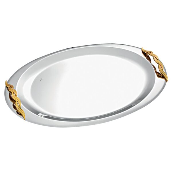 Δίσκος γάμου ασημί-χρυσό inox ΚΔ2146