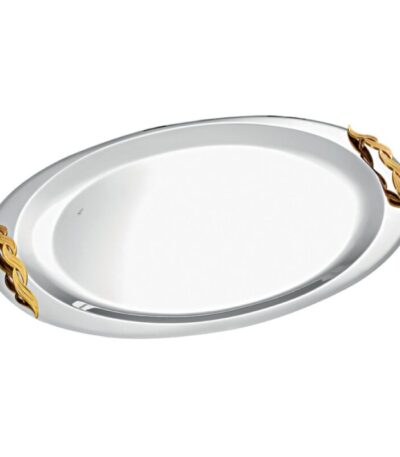 Δίσκος γάμου ασημί-χρυσό inox ΚΔ2146