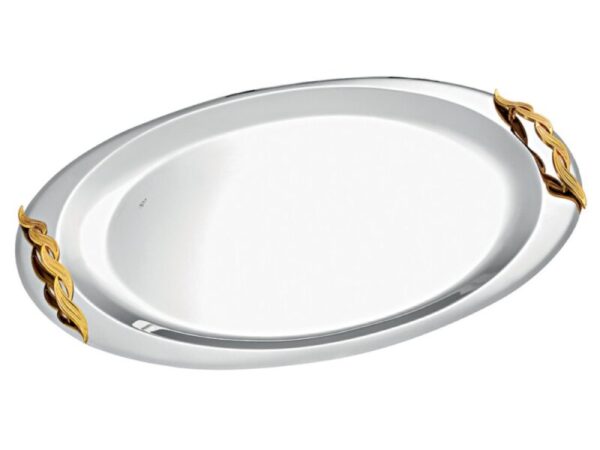 Δίσκος γάμου ασημί-χρυσό inox ΚΔ2146