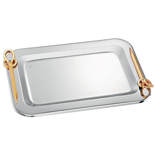 Δίσκος γάμου ασημί-χρυσό inox ΚΔ2149