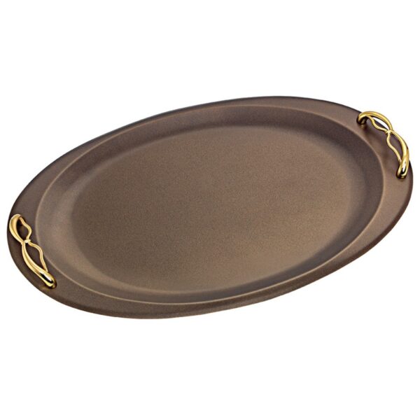 Δίσκος γάμου καφέ-χρυσό inox ΚΔ2156