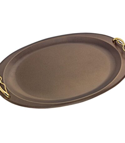 Δίσκος γάμου καφέ-χρυσό inox ΚΔ2156