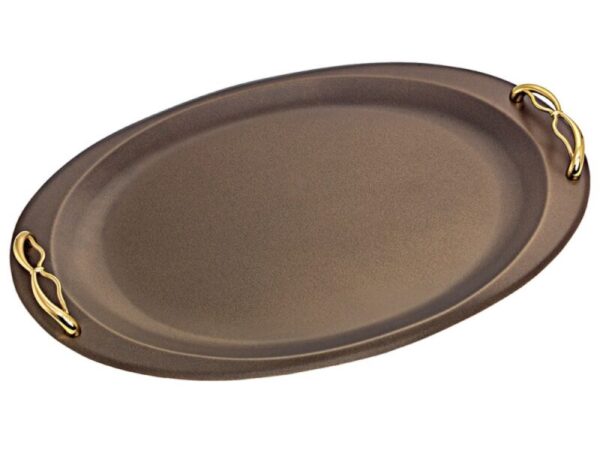 Δίσκος γάμου καφέ-χρυσό inox ΚΔ2156