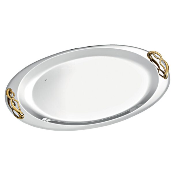 Δίσκος γάμου ασημί-χρυσό inox ΚΔ2161