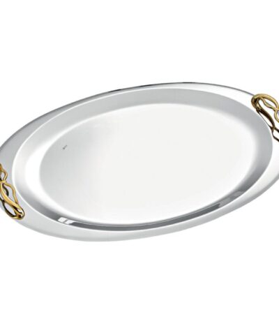 Δίσκος γάμου ασημί-χρυσό inox ΚΔ2161