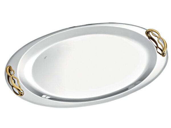 Δίσκος γάμου ασημί-χρυσό inox ΚΔ2161