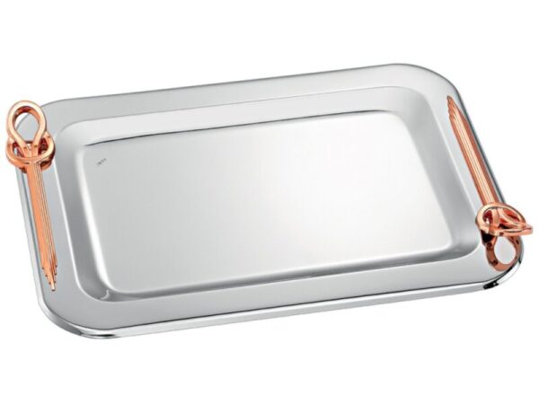 Δίσκος γάμου ασημί-ροζ χρυσό inox ΚΔ2164