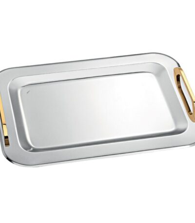 Δίσκος γάμου ασημί-χρυσό inox ΚΔ2165