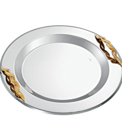Δίσκος γάμου ασημί-χρυσό inox ΚΔ2173