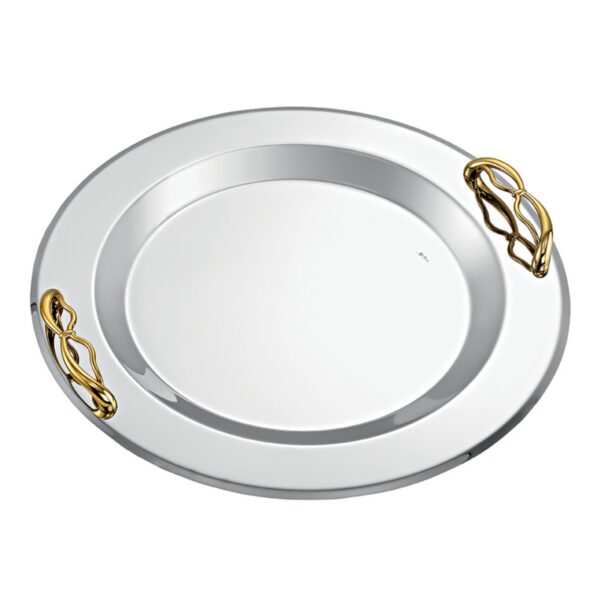 Δίσκος γάμου ασημί-χρυσό inox ΚΔ2175