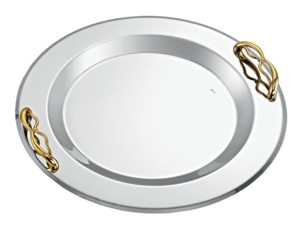 Δίσκος γάμου ασημί-χρυσό inox ΚΔ2175