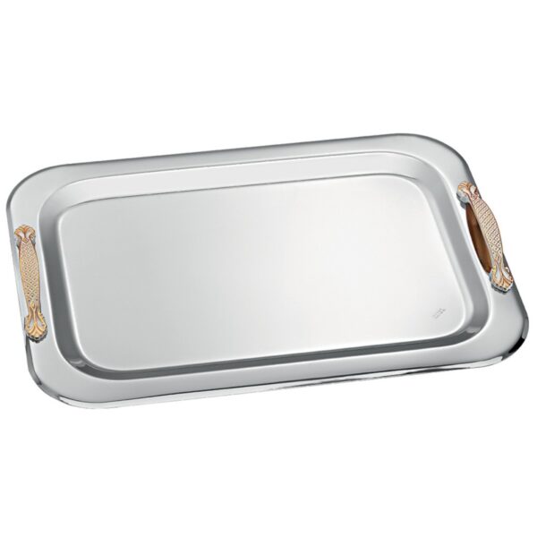 Δίσκος γάμου ασημί-χρυσό inox ΚΔ2183