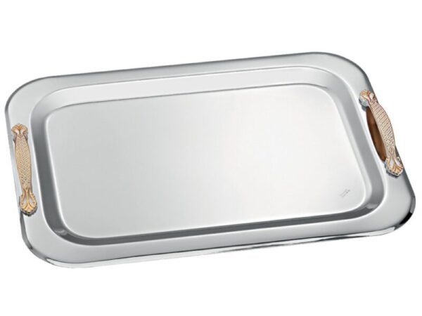 Δίσκος γάμου ασημί-χρυσό inox ΚΔ2183