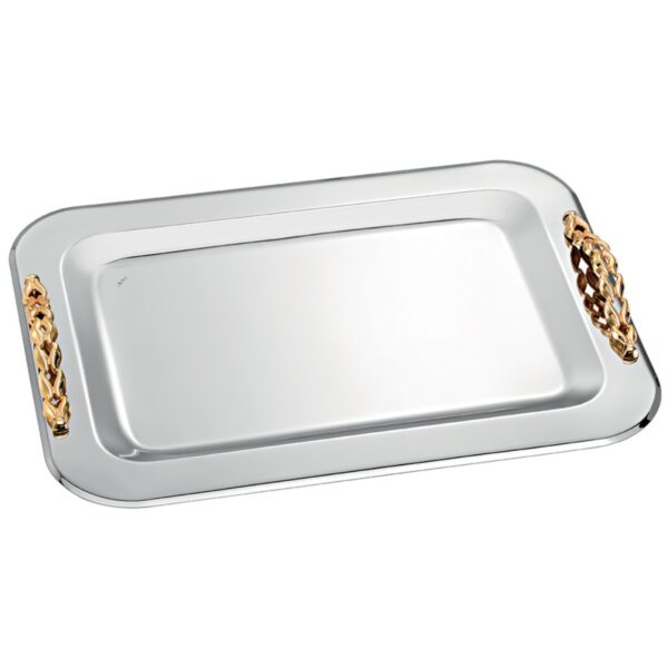 Δίσκος γάμου ασημί-χρυσό inox ΚΔ225