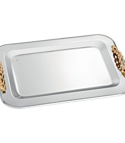 Δίσκος γάμου ασημί-χρυσό inox ΚΔ225