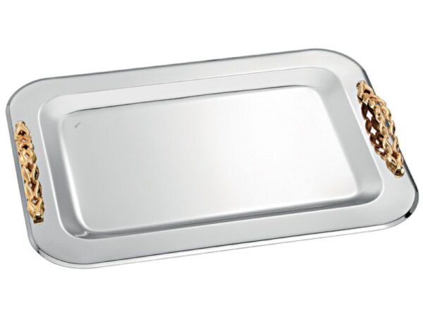 Δίσκος γάμου ασημί-χρυσό inox ΚΔ225